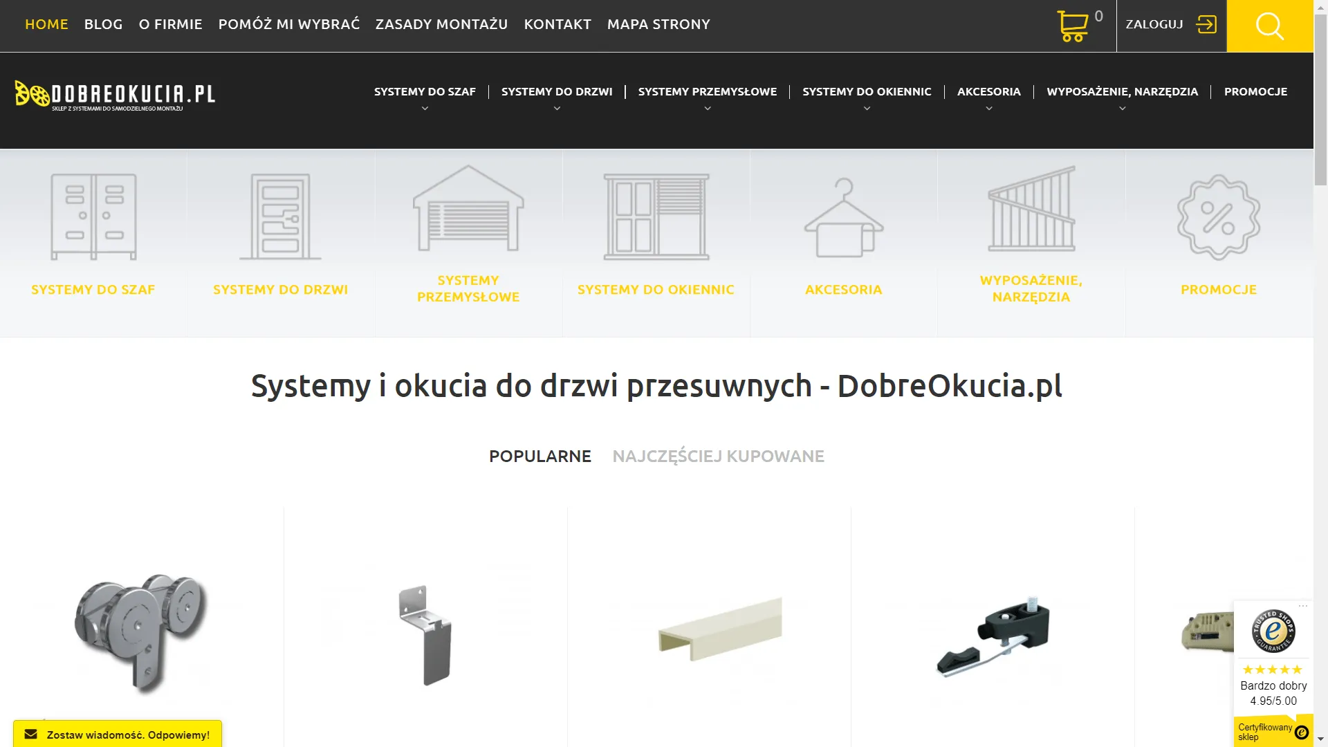 Screenshot of Dobre Okucia project